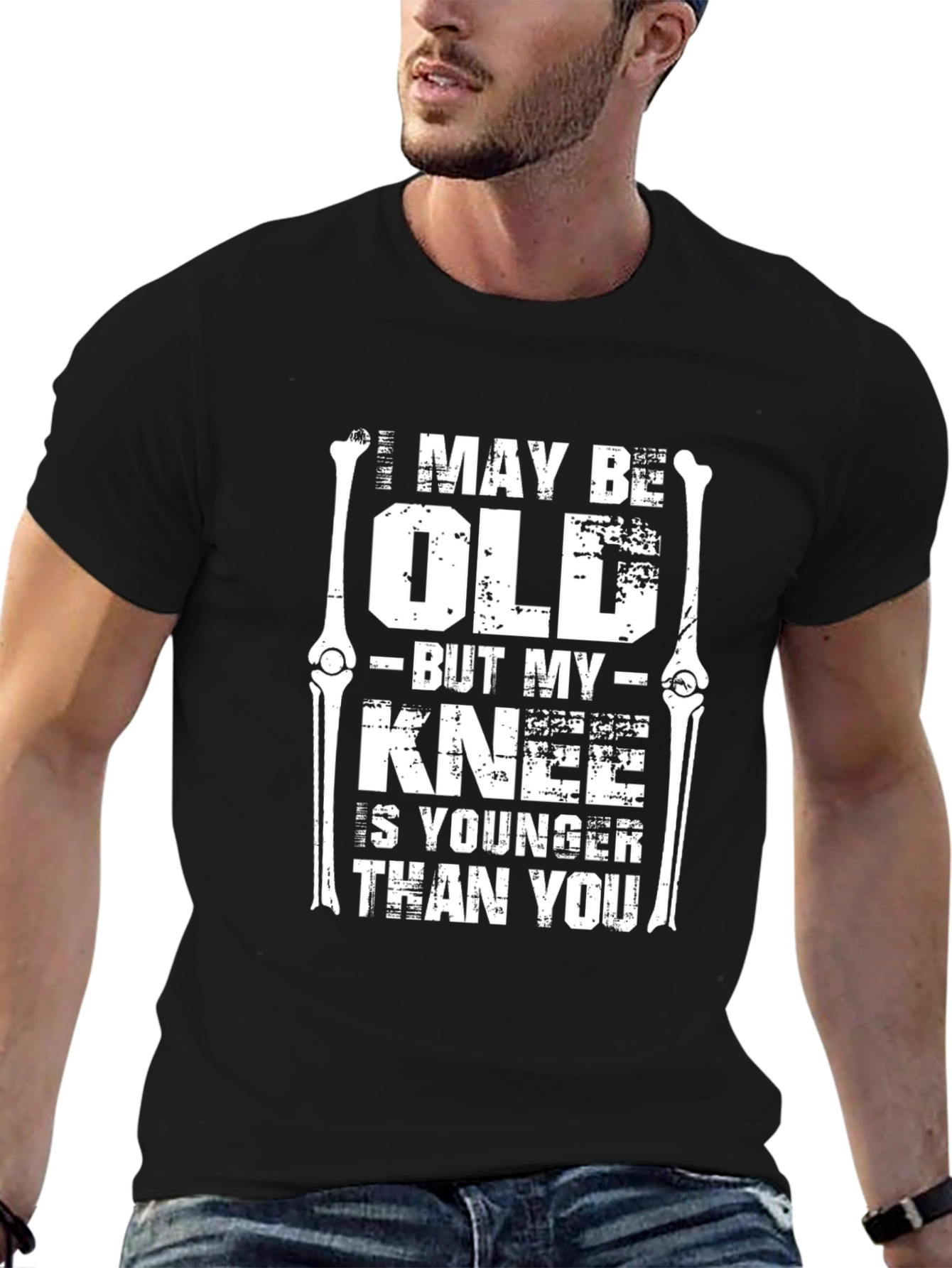 Funny Knee Replacement T-Shirt - I May Be Old