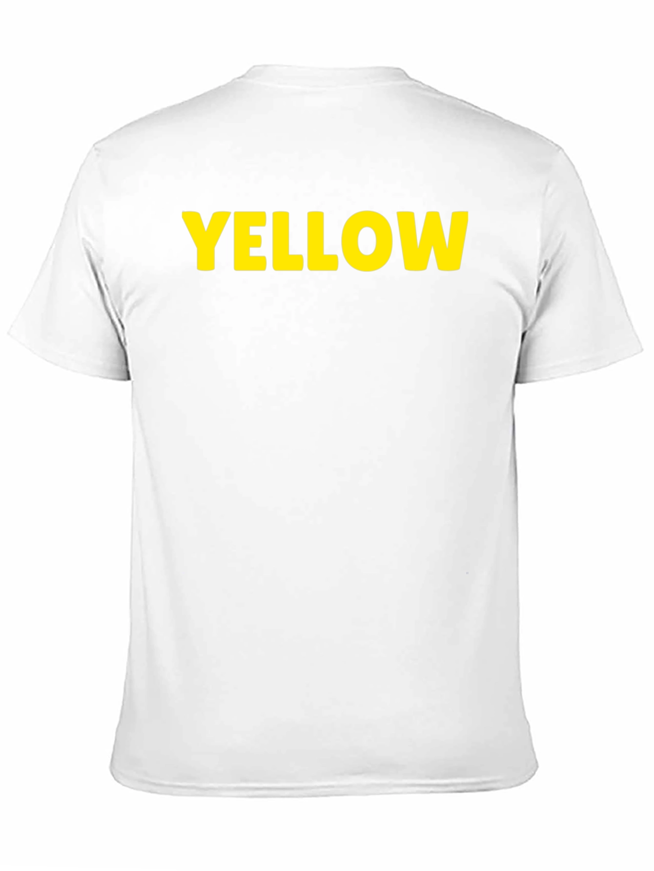 Yellow Print Black T-Shirt - Casual Cotton Tee