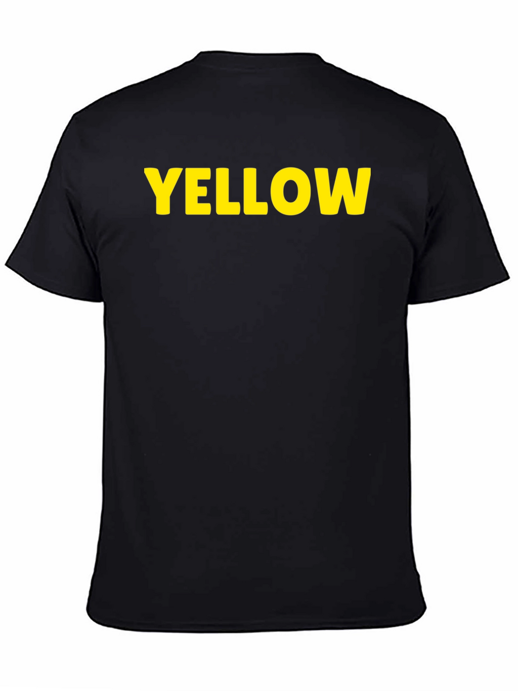 Yellow Print Black T-Shirt - Casual Cotton Tee