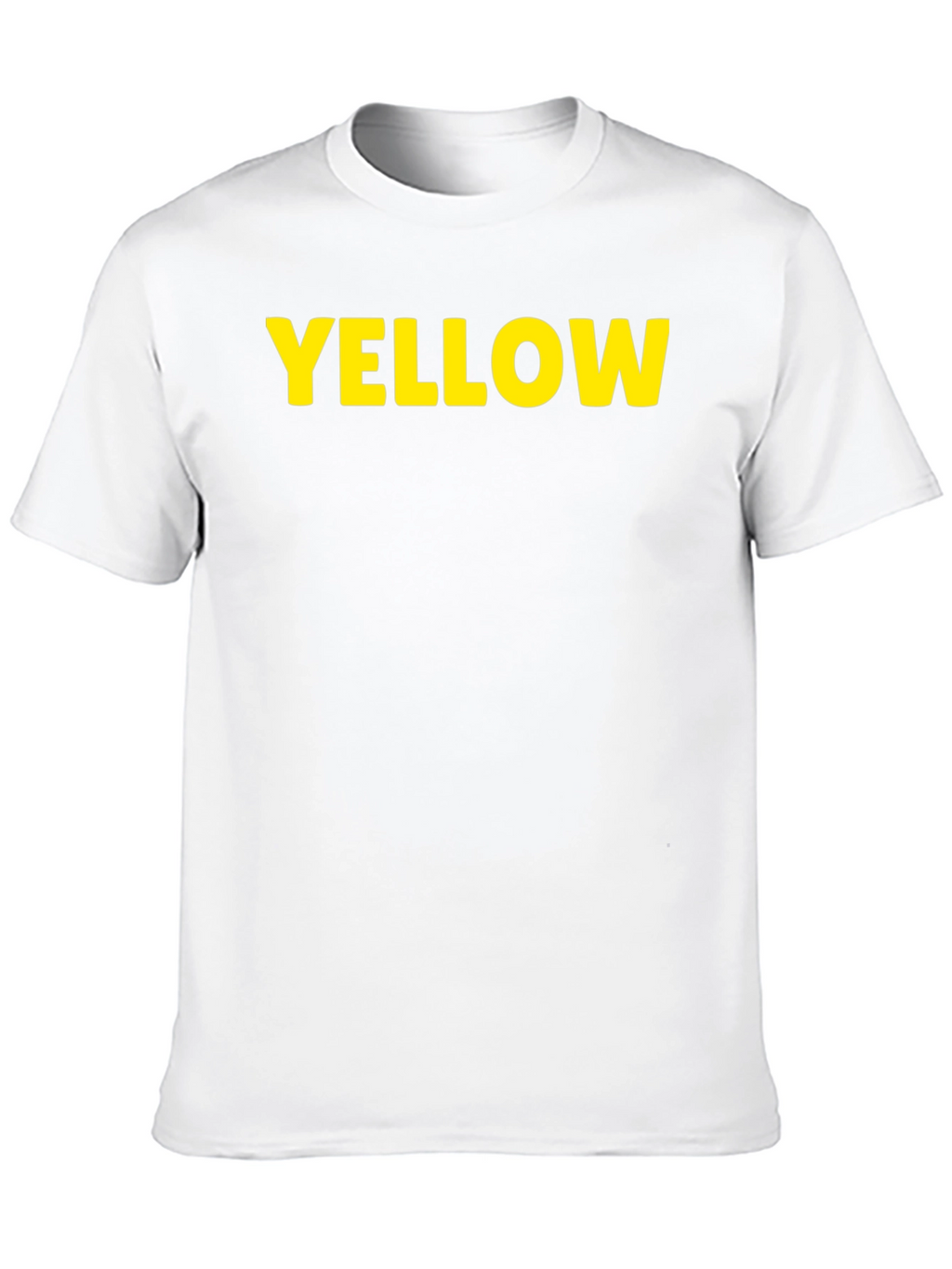 Yellow Print Black T-Shirt - Casual Cotton Tee