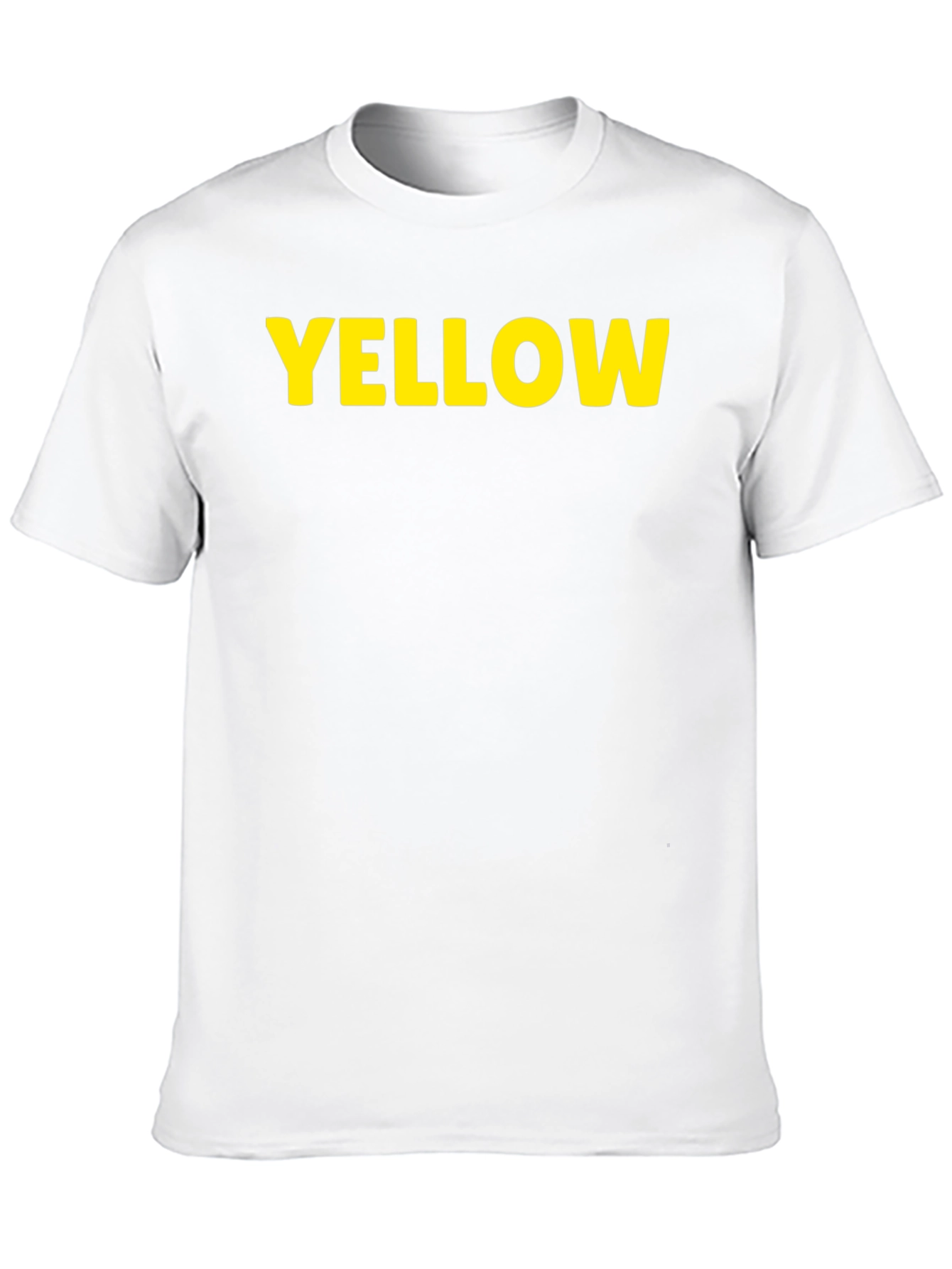 Yellow Print Black T-Shirt - Casual Cotton Tee