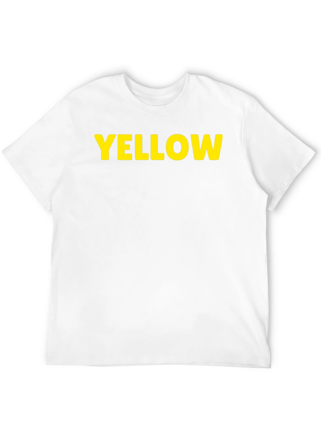 Yellow Print Black T-Shirt - Casual Cotton Tee