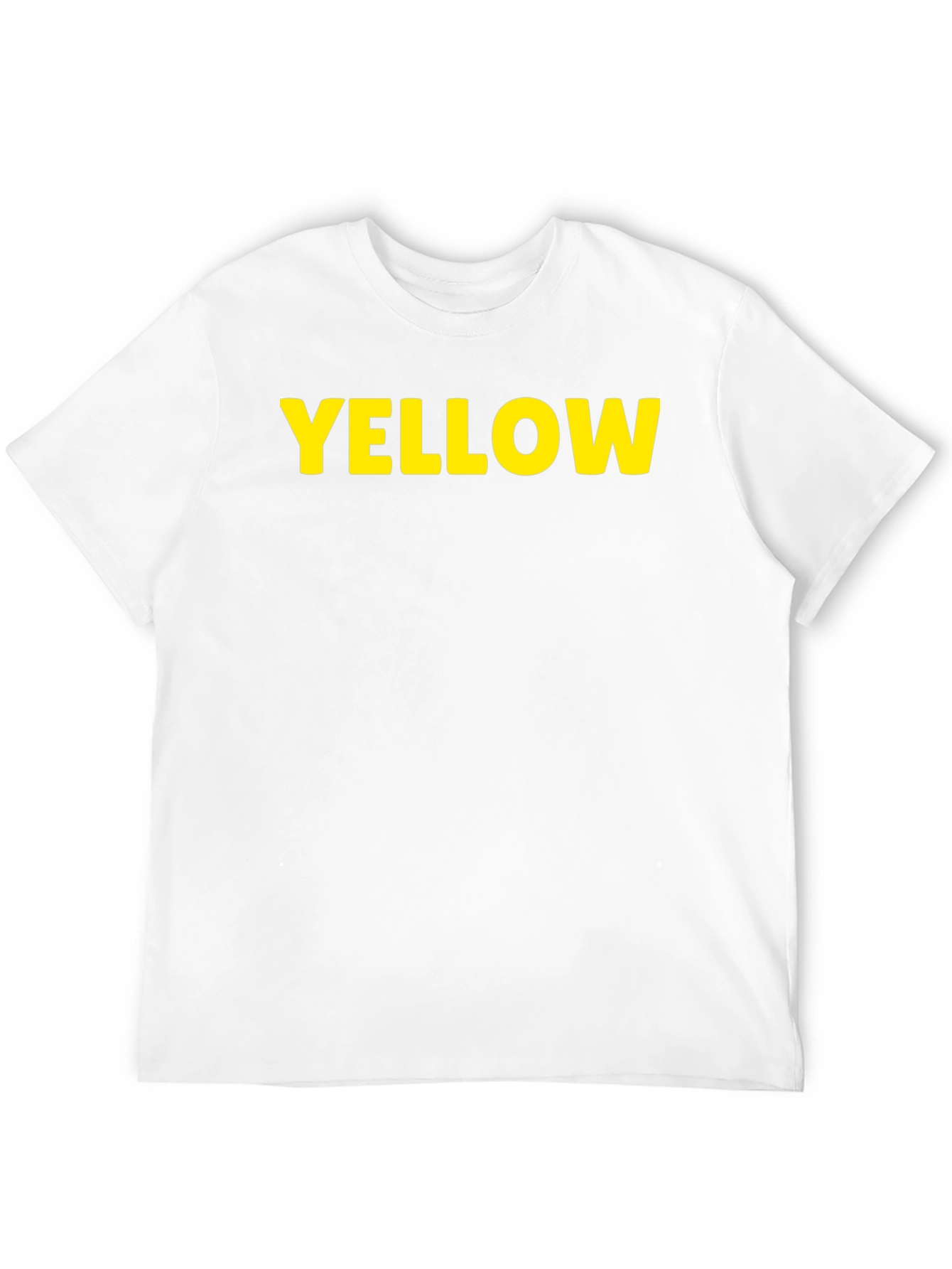 Yellow Print Black T-Shirt - Casual Cotton Tee