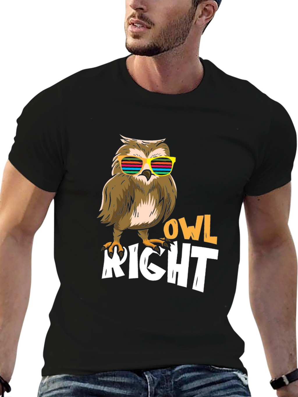 Cool Owl Right T-Shirt