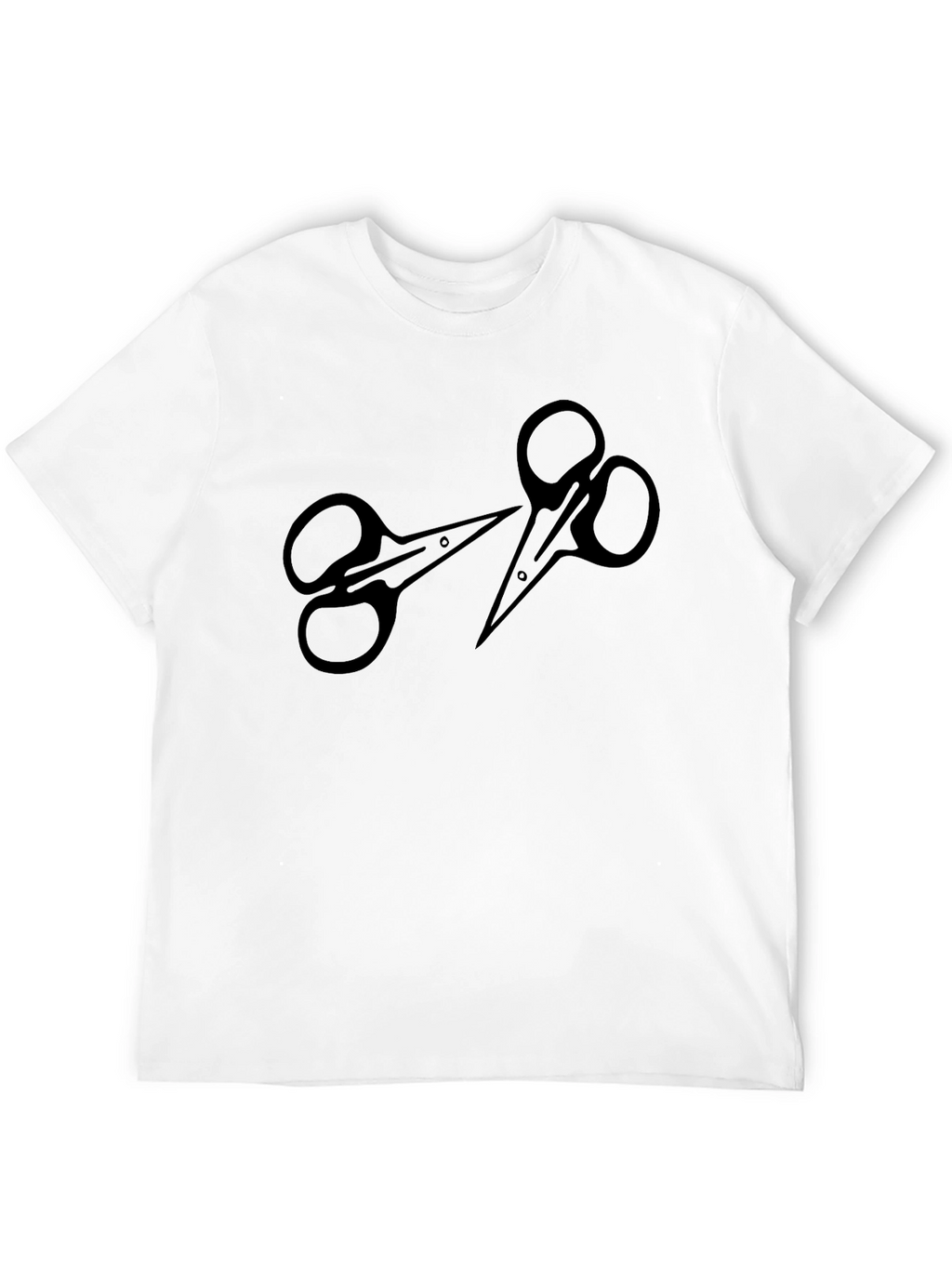 Scissors Graphic Black T-Shirt - Stylish & Unique