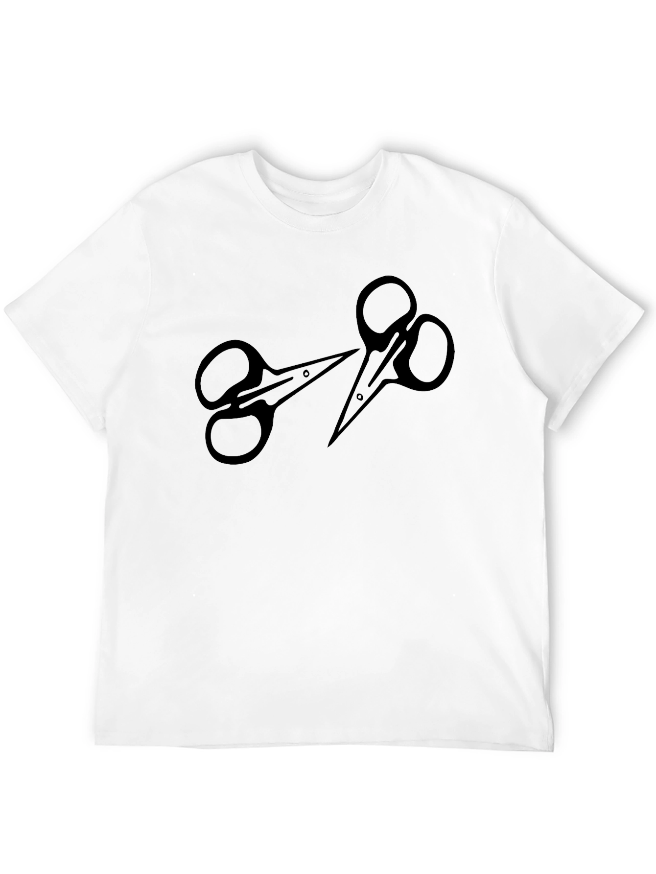 Scissors Graphic Black T-Shirt - Stylish & Unique