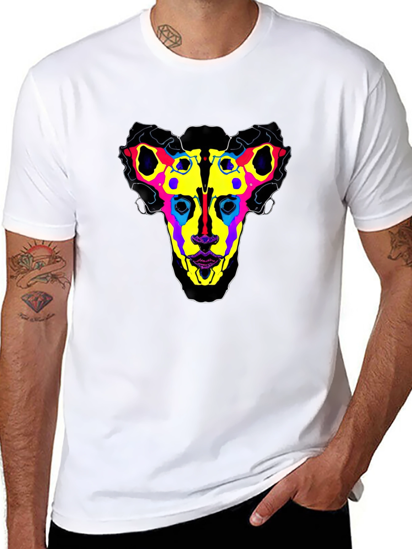 Abstract Geometric Graphic Print Tee