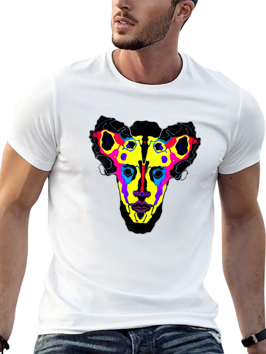 Abstract Geometric Graphic Print Tee