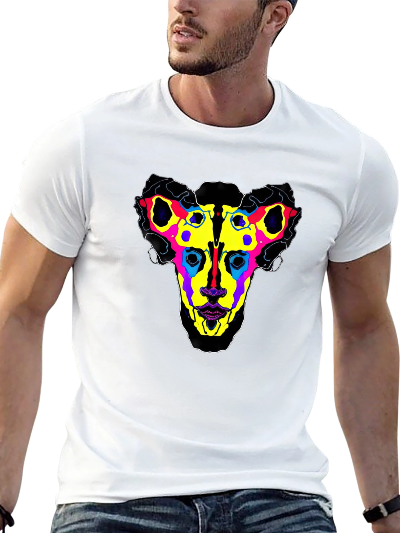 Abstract Geometric Graphic Print Tee