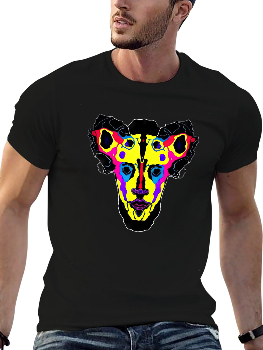 Abstract Geometric Graphic Print Tee