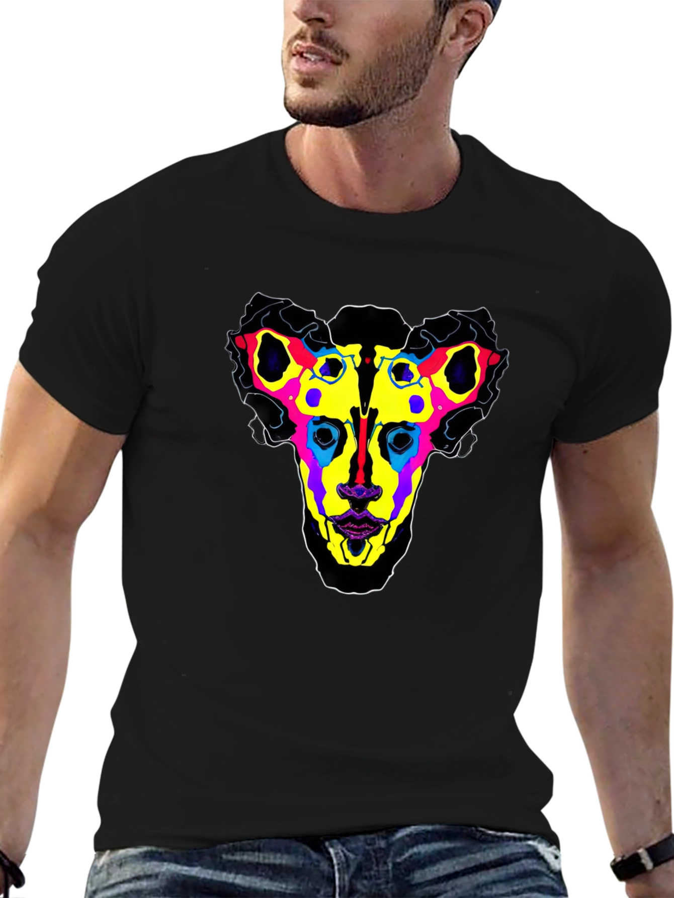 Abstract Geometric Graphic Print Tee