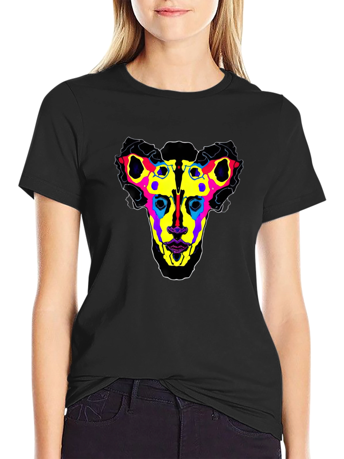 Abstract Geometric Graphic Print Tee