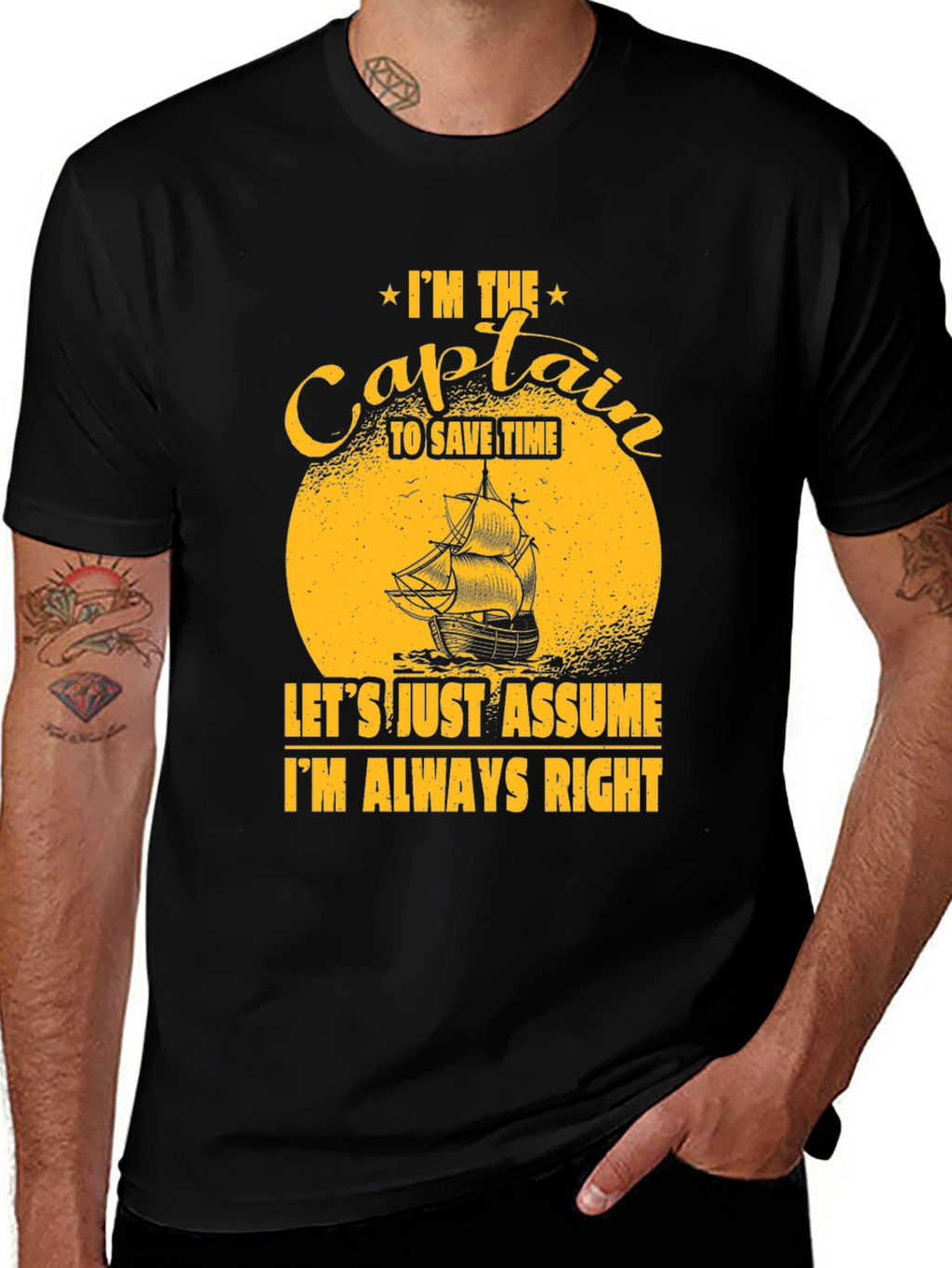 Captain Always Right Graphic T-Shirt