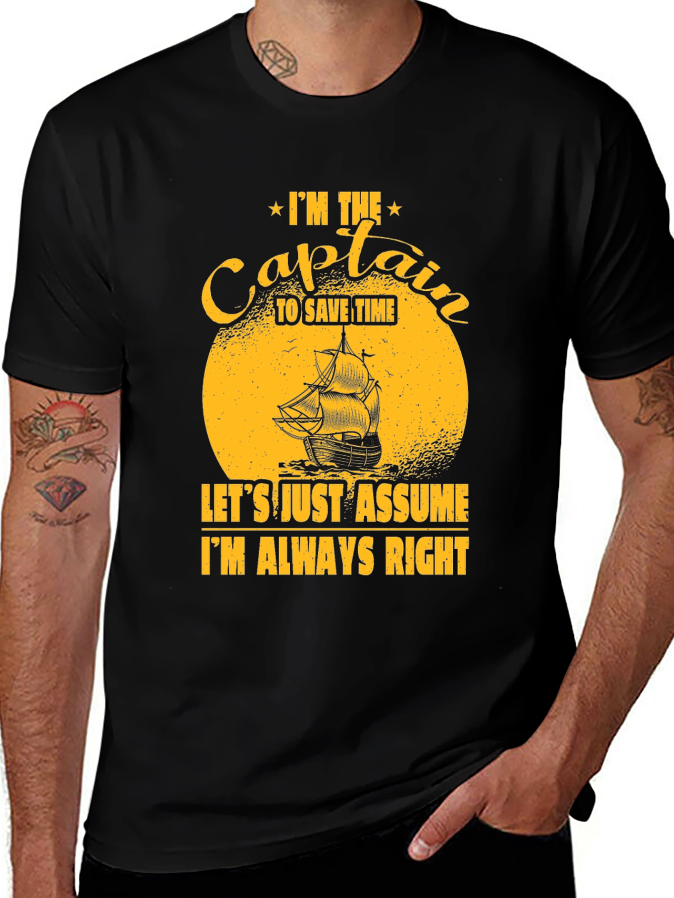 Captain Always Right Graphic T-Shirt
