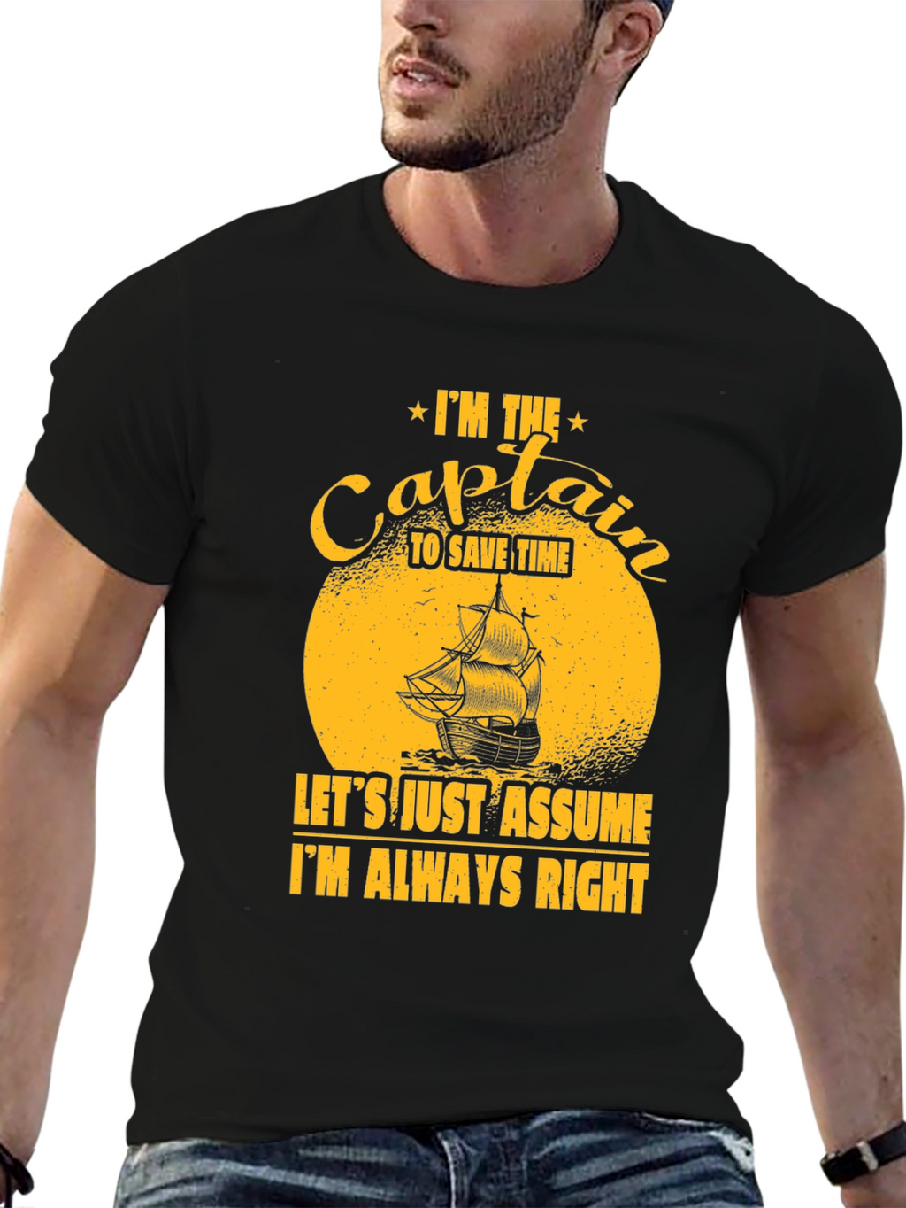 Captain Always Right Graphic T-Shirt