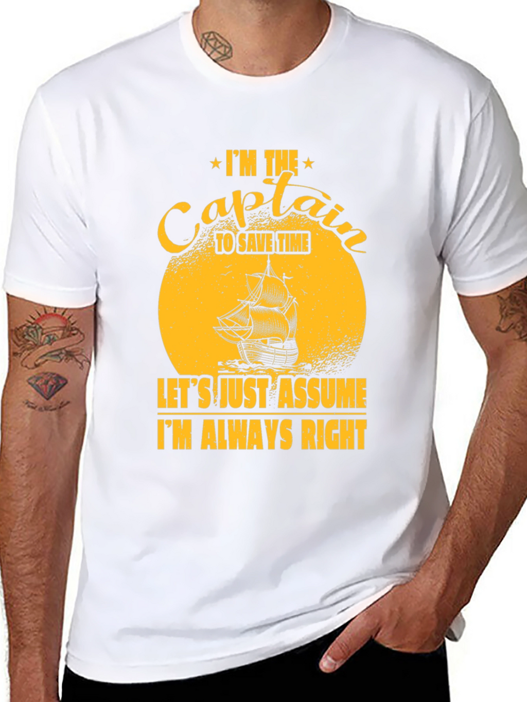 Captain Always Right Graphic T-Shirt