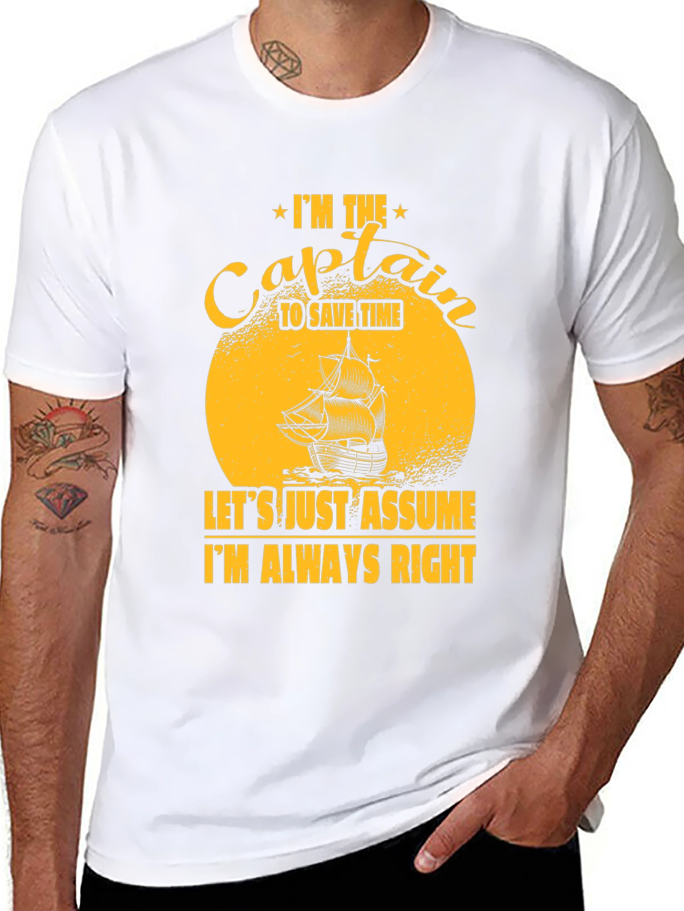 Captain Always Right Graphic T-Shirt