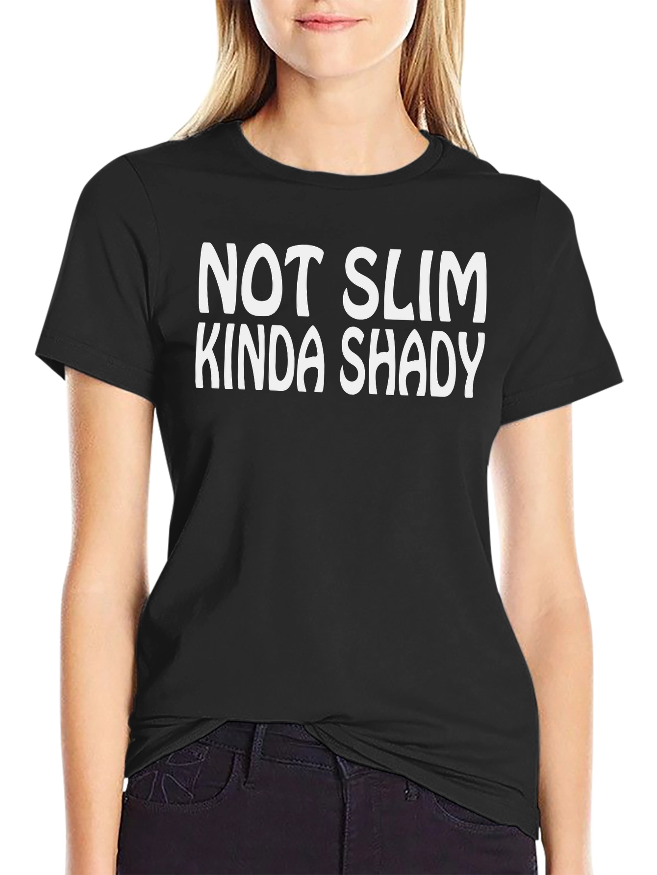 Not Slim Kinda Shady Mens Graphic T-Shirt