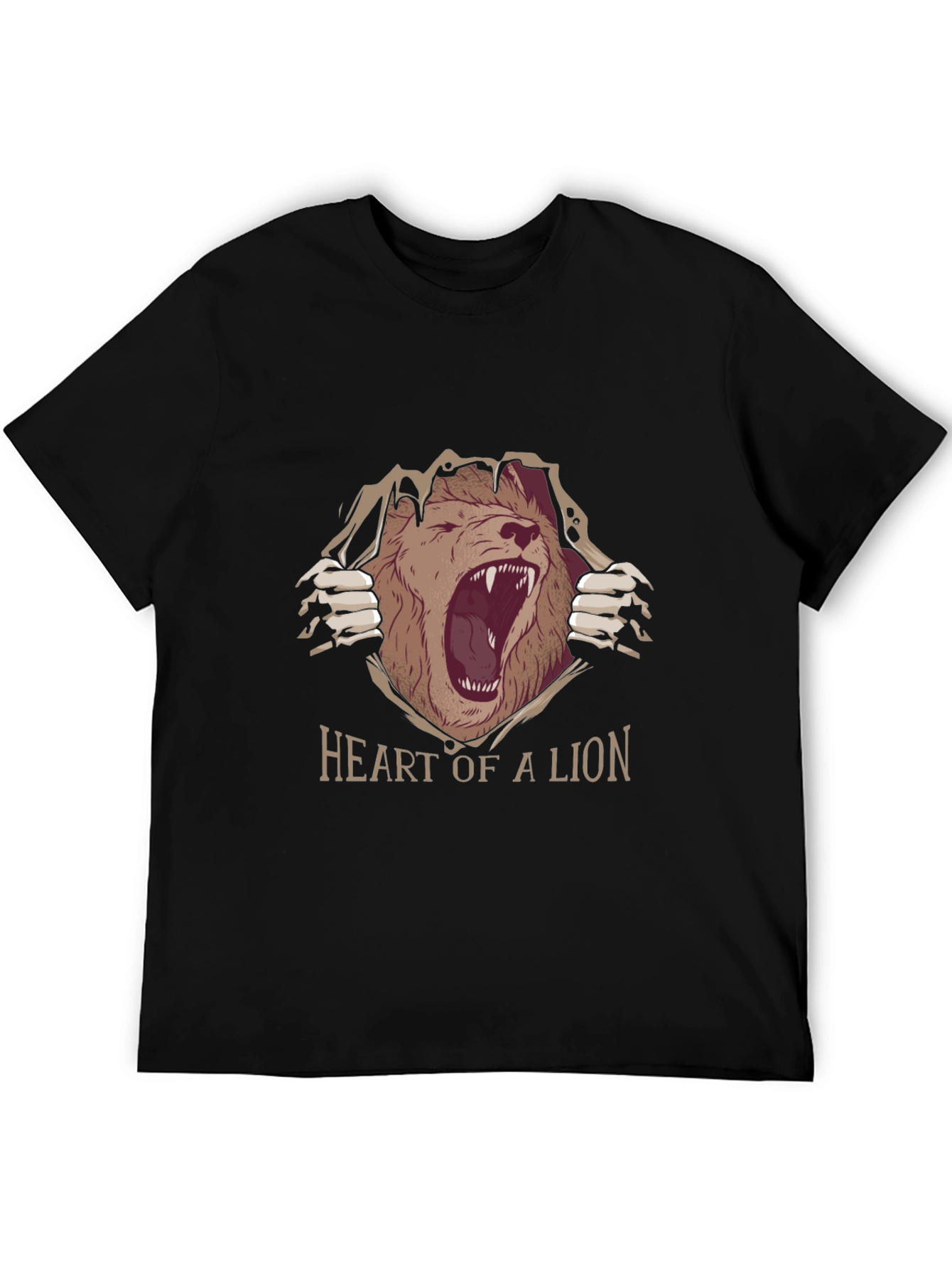 Heart of a Lion Graphic Tee - Black