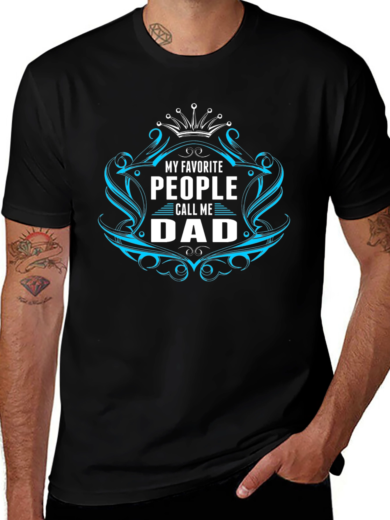 My Favorite People Call Me Dad Black T-Shirt
