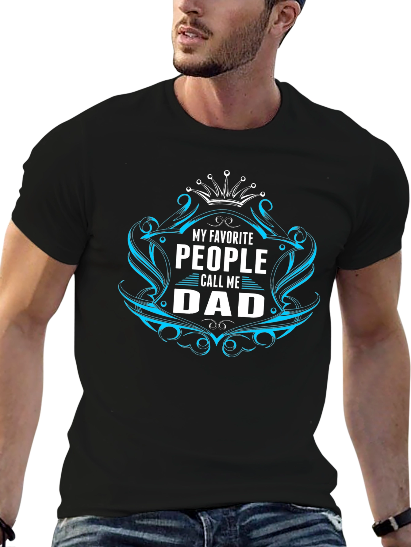 My Favorite People Call Me Dad Black T-Shirt