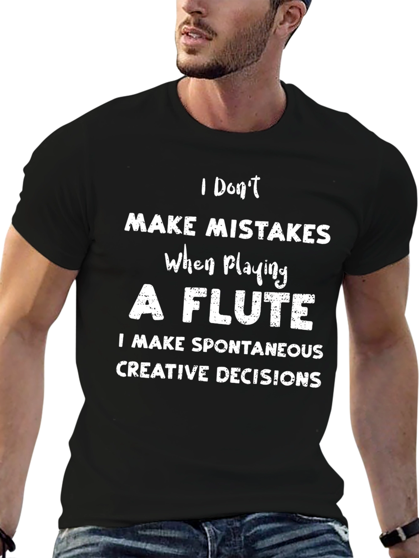 Flute Players Pun T-Shirt - I Dont Make Mistakes!