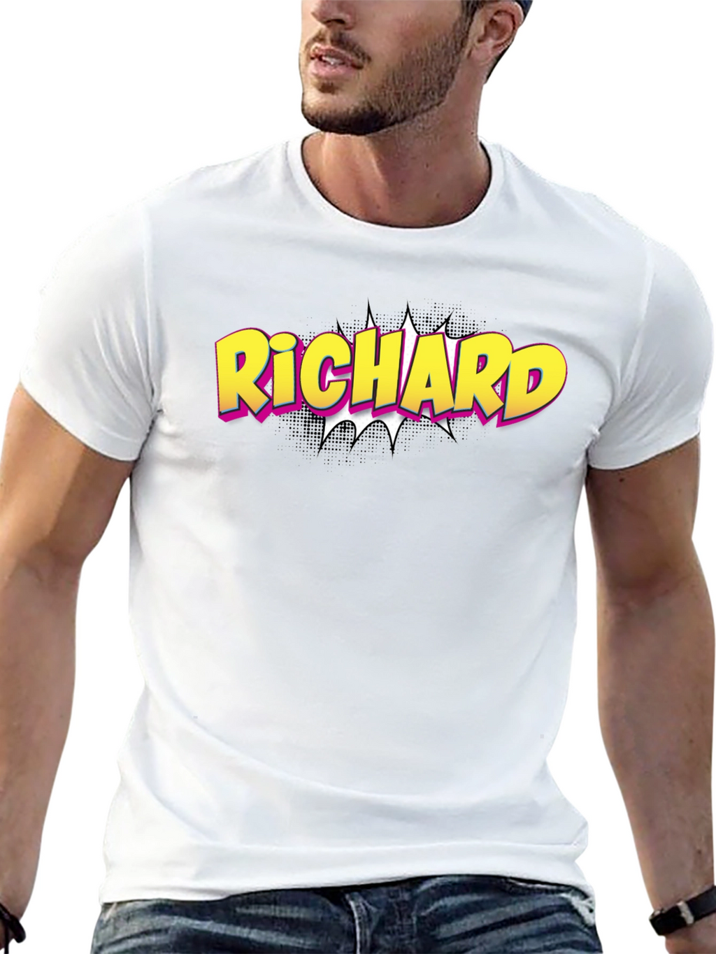 Richard Comic Style Personalized T-Shirt