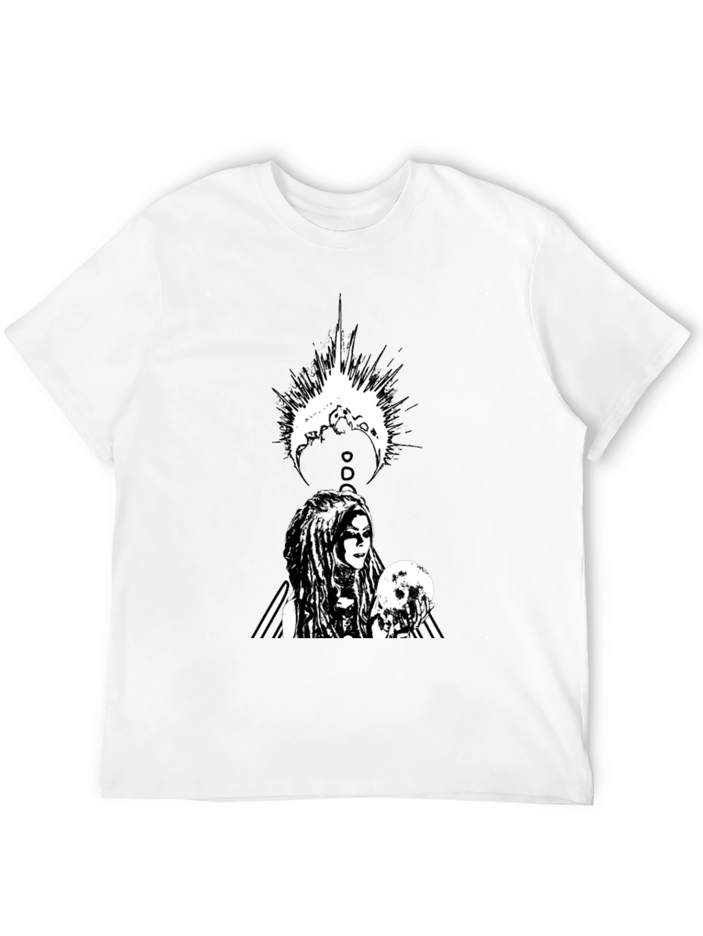 Gothic Warrior Graphic Black T-Shirt