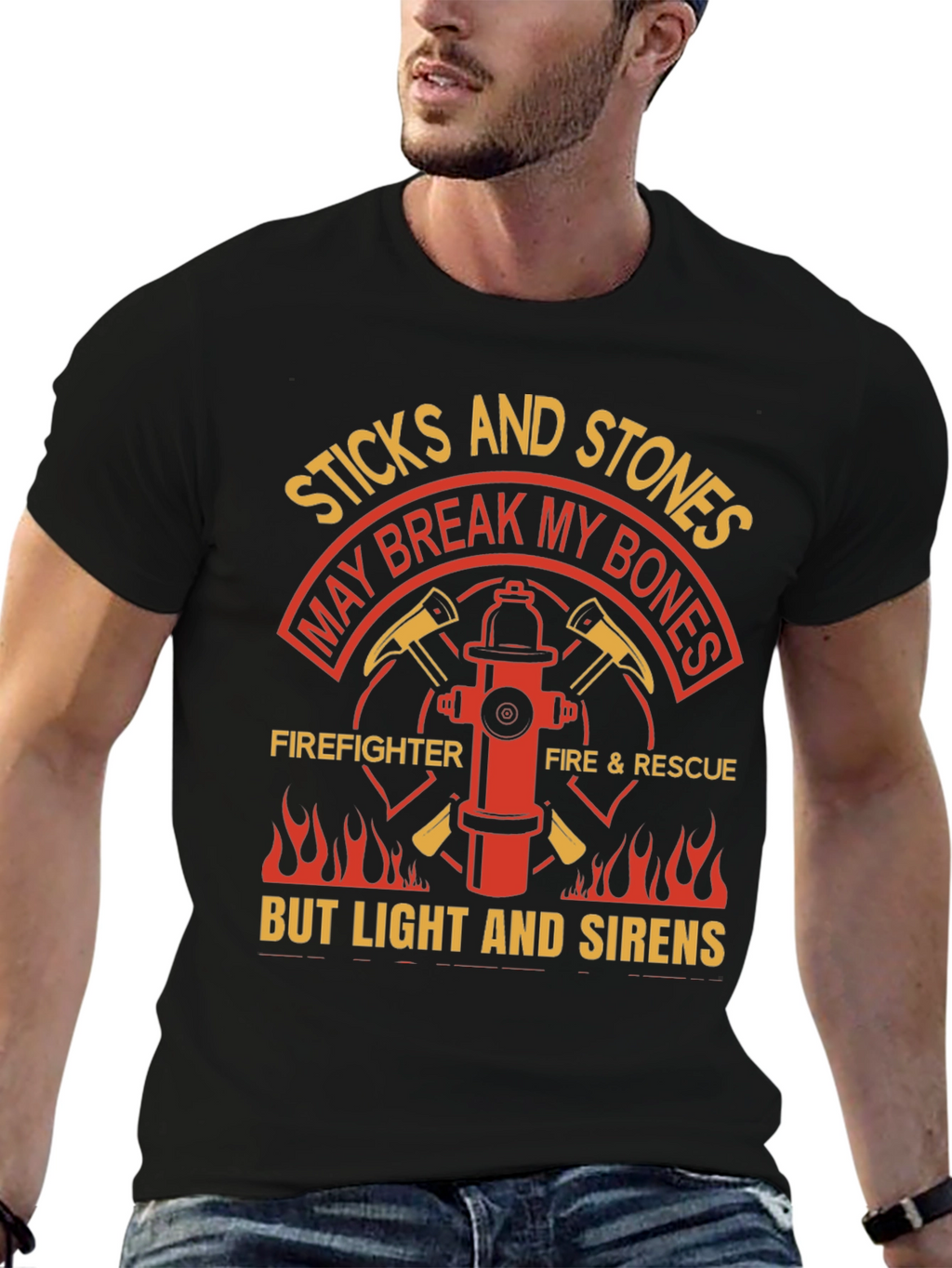 Firefighter T-Shirt - Sticks and Stones