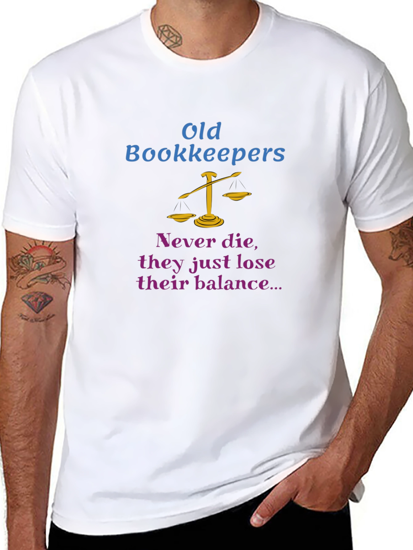 Old Bookkeepers T-Shirt - Humorous Accounting Tee