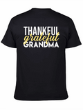 Thankful Grateful Grandma T-Shirt - Black