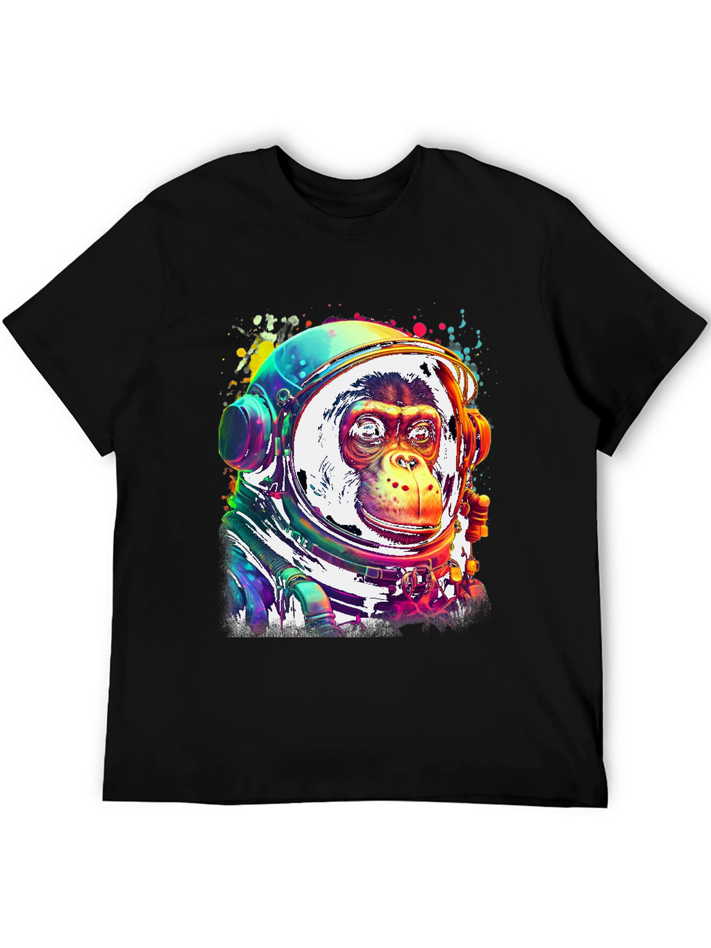 Monkey Astronaut Graphic T-Shirt