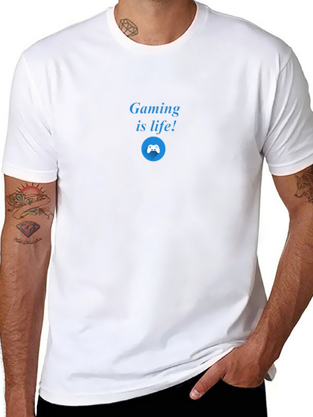 Gaming is Life! Black Graphic T-Shirt