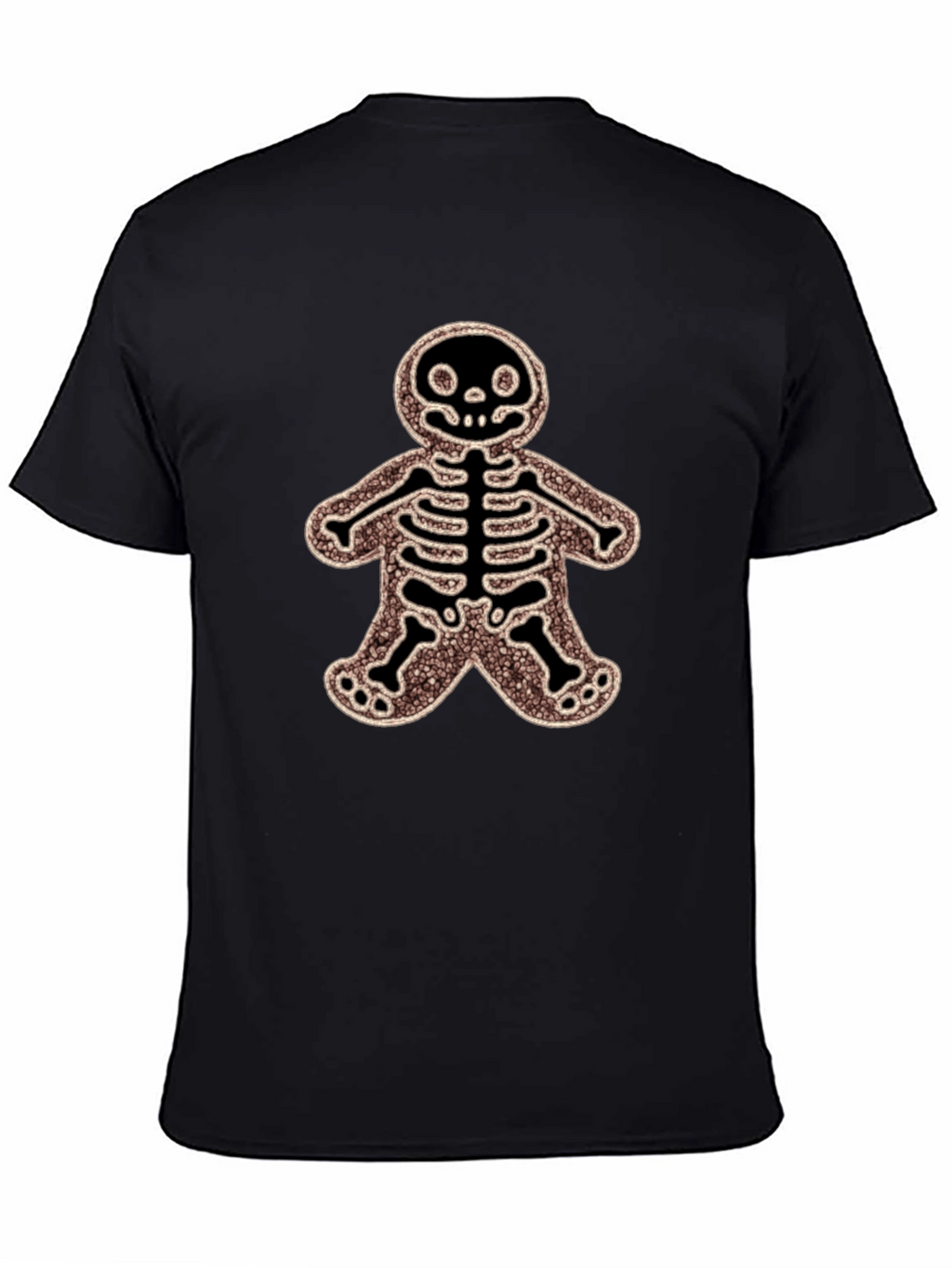 Gingerbread Skeleton Black T-Shirt
