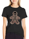 Gingerbread Skeleton Black T-Shirt