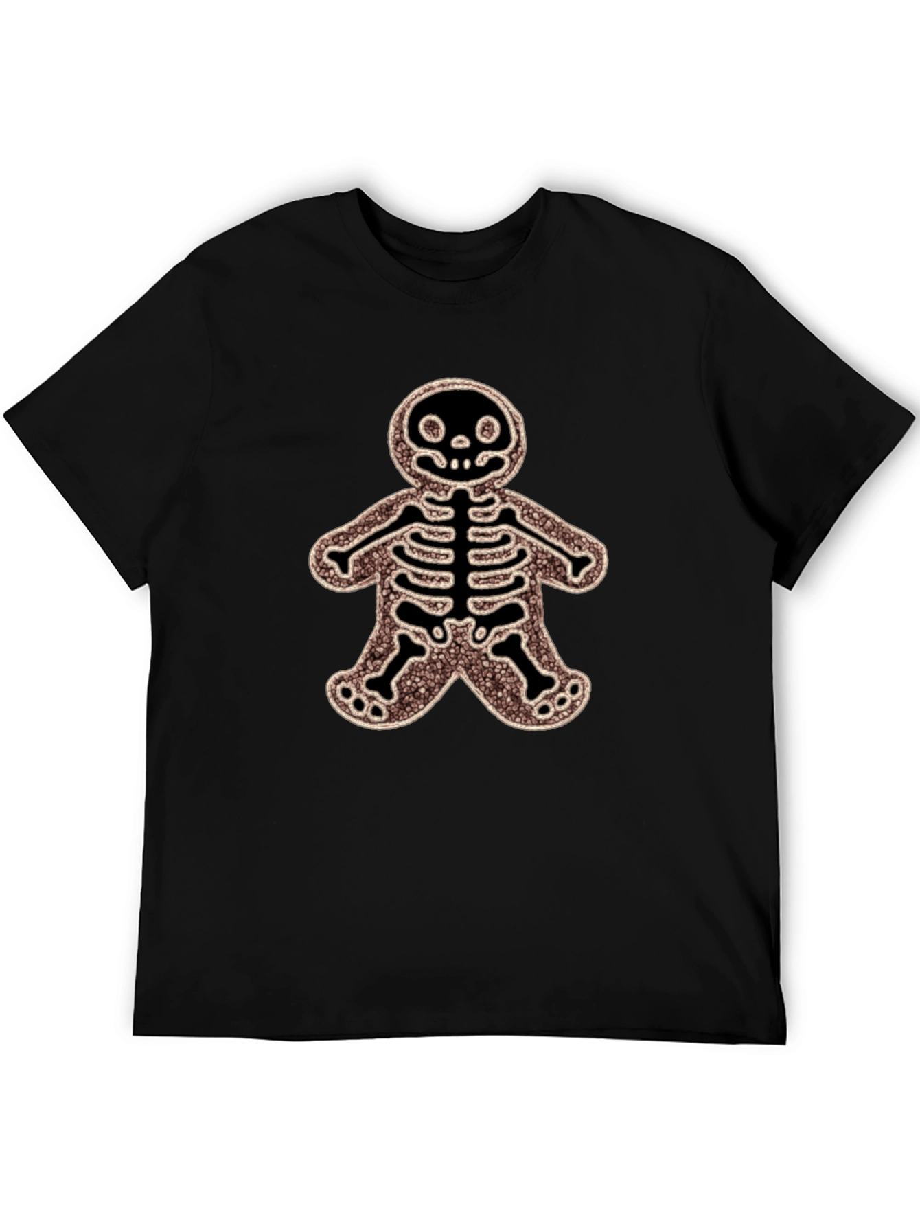 Gingerbread Skeleton Black T-Shirt