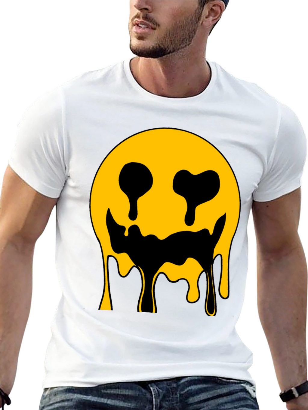 Dripping Smiley Face Graphic Tee