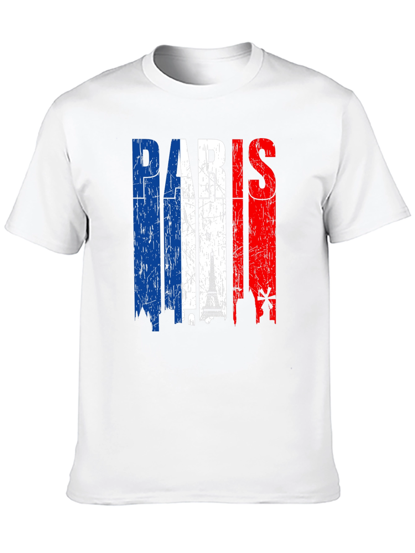 Paris France Flag Graphic Tee