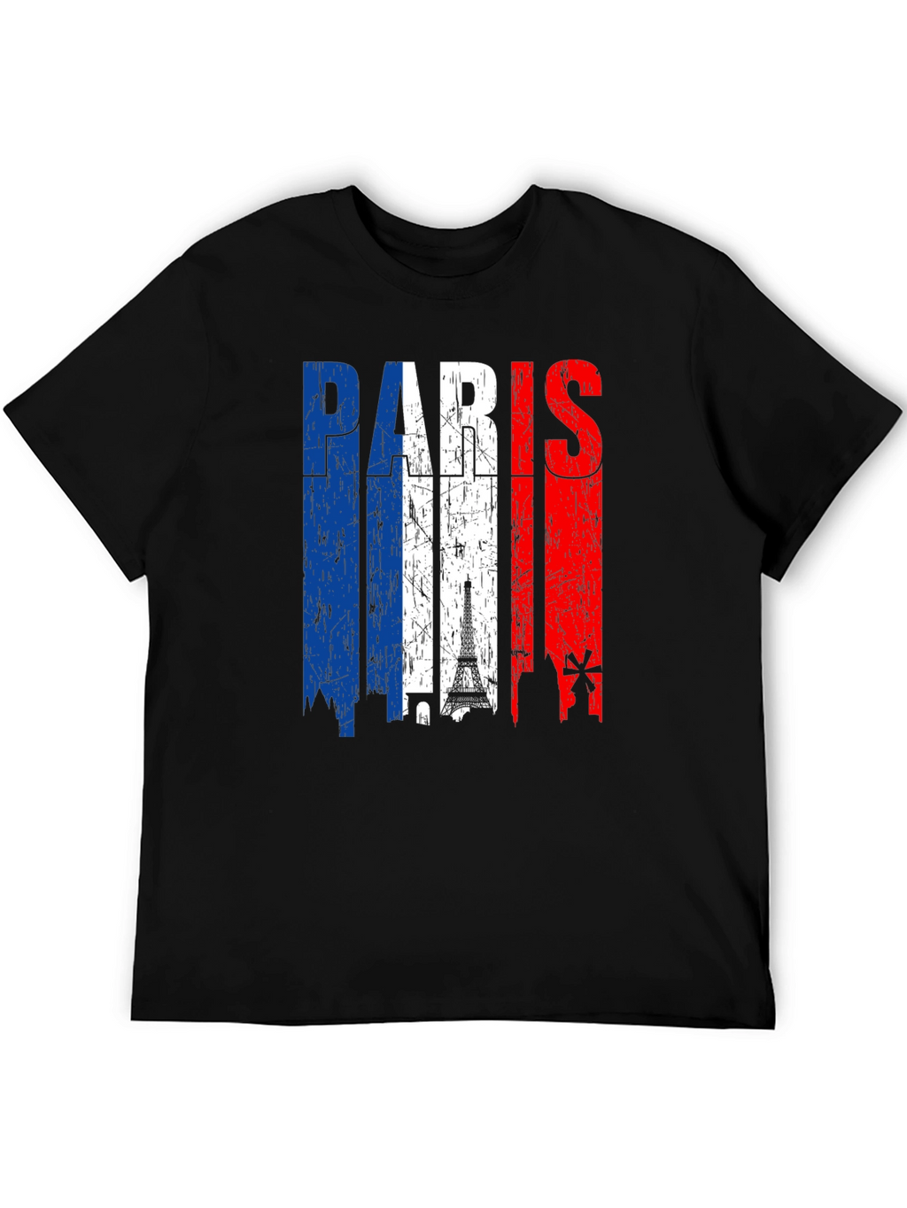Paris France Flag Graphic Tee