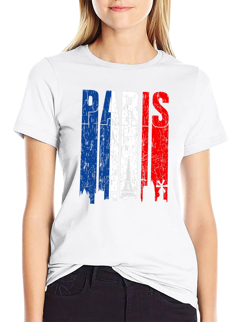 Paris France Flag Graphic Tee
