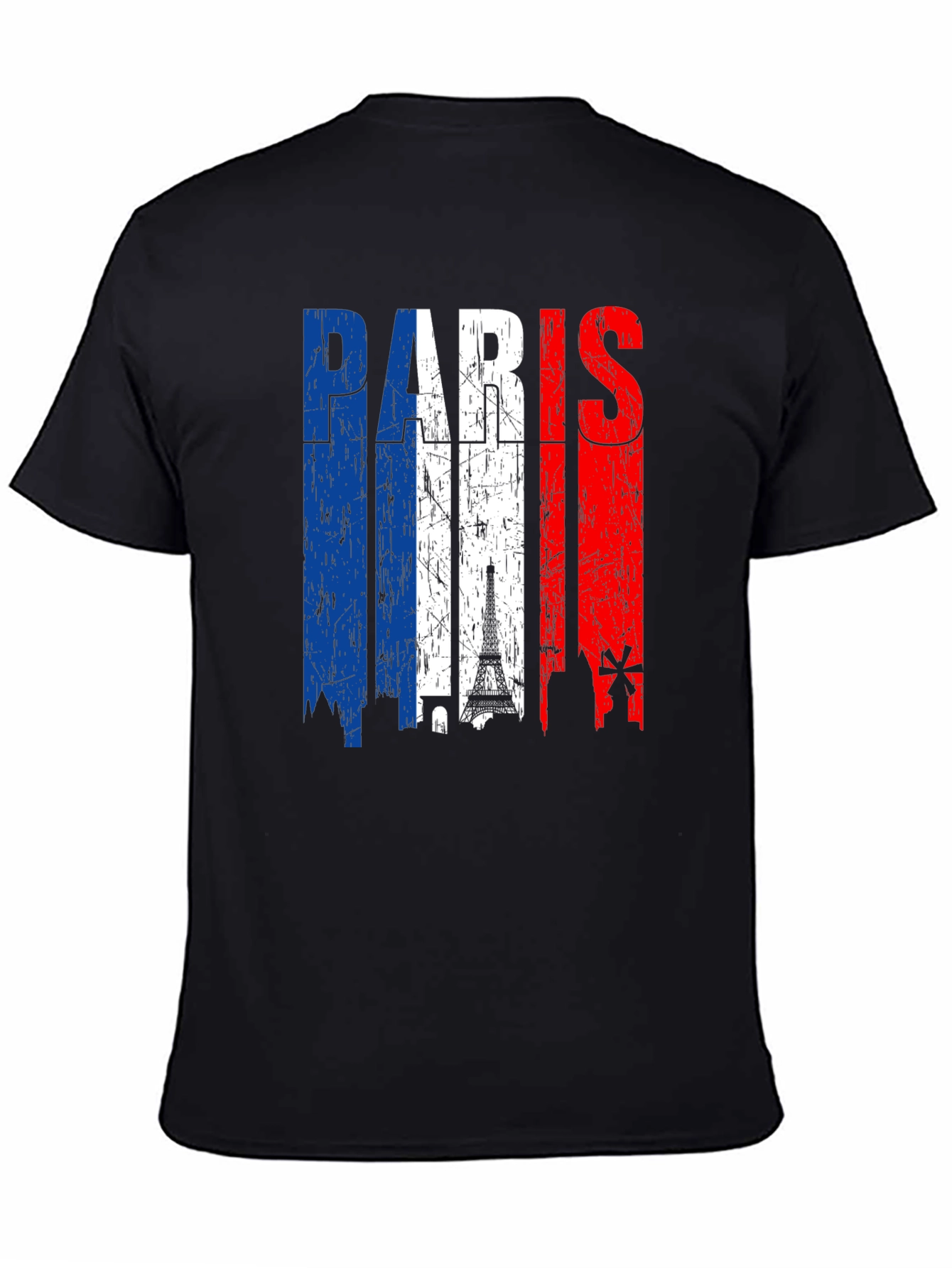 Paris France Flag Graphic Tee