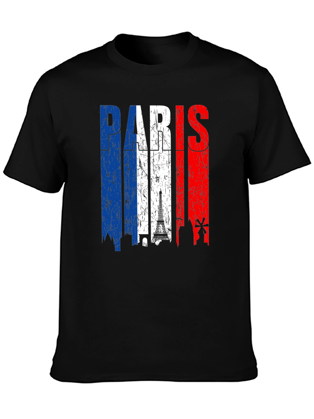 Paris France Flag Graphic Tee