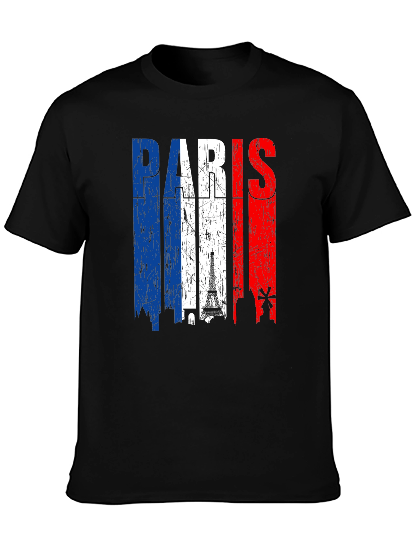 Paris France Flag Graphic Tee
