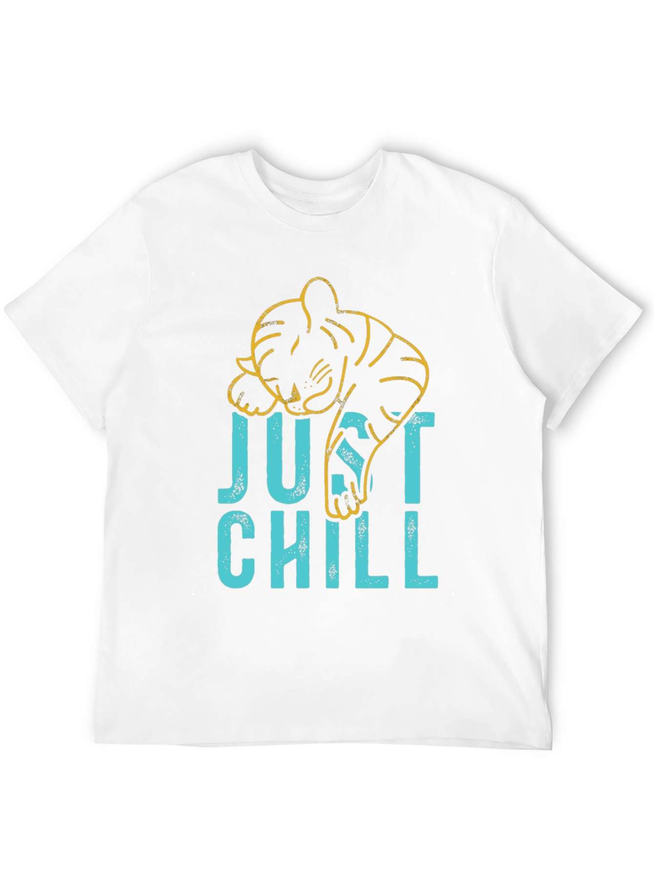 Just Chill Graphic Tee - Lazy Tiger Design