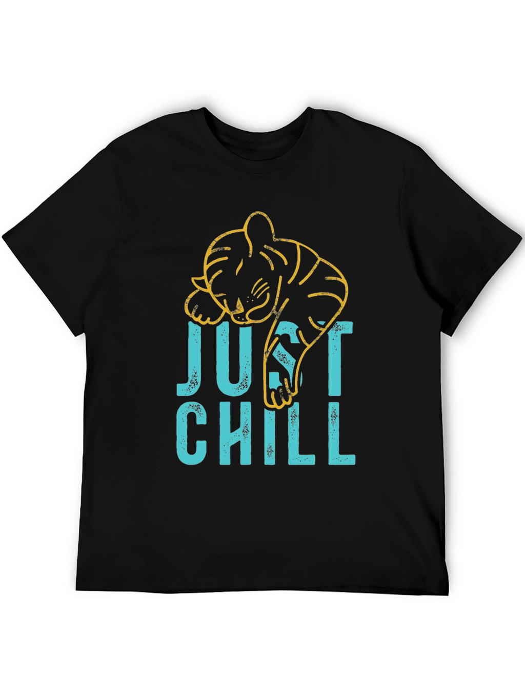 Just Chill Graphic Tee - Lazy Tiger Design
