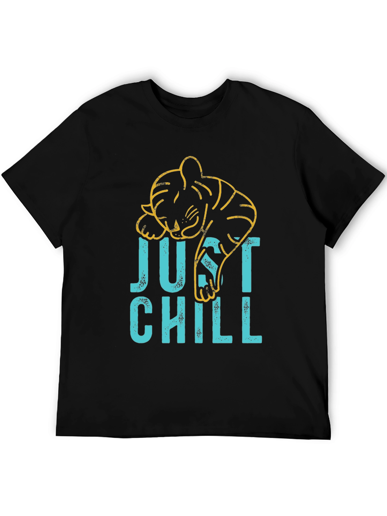 Just Chill Graphic Tee - Lazy Tiger Design