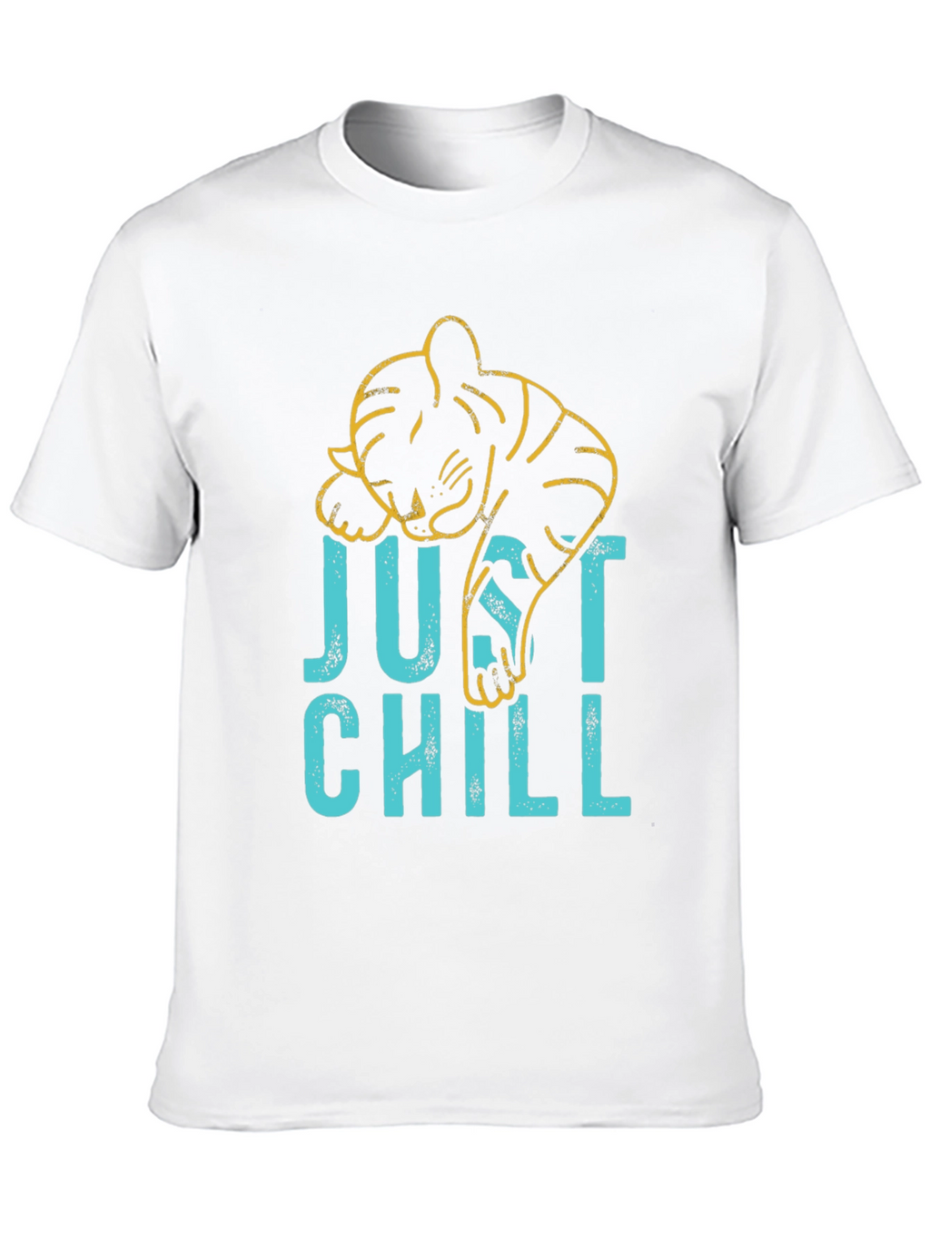 Just Chill Graphic Tee - Lazy Tiger Design