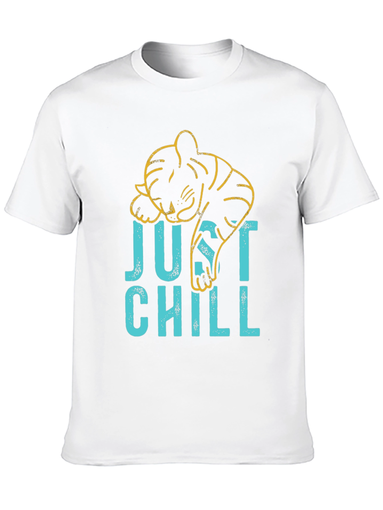 Just Chill Graphic Tee - Lazy Tiger Design