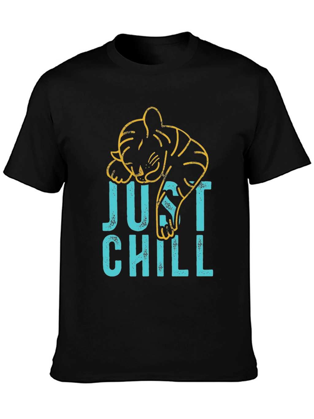 Just Chill Graphic Tee - Lazy Tiger Design