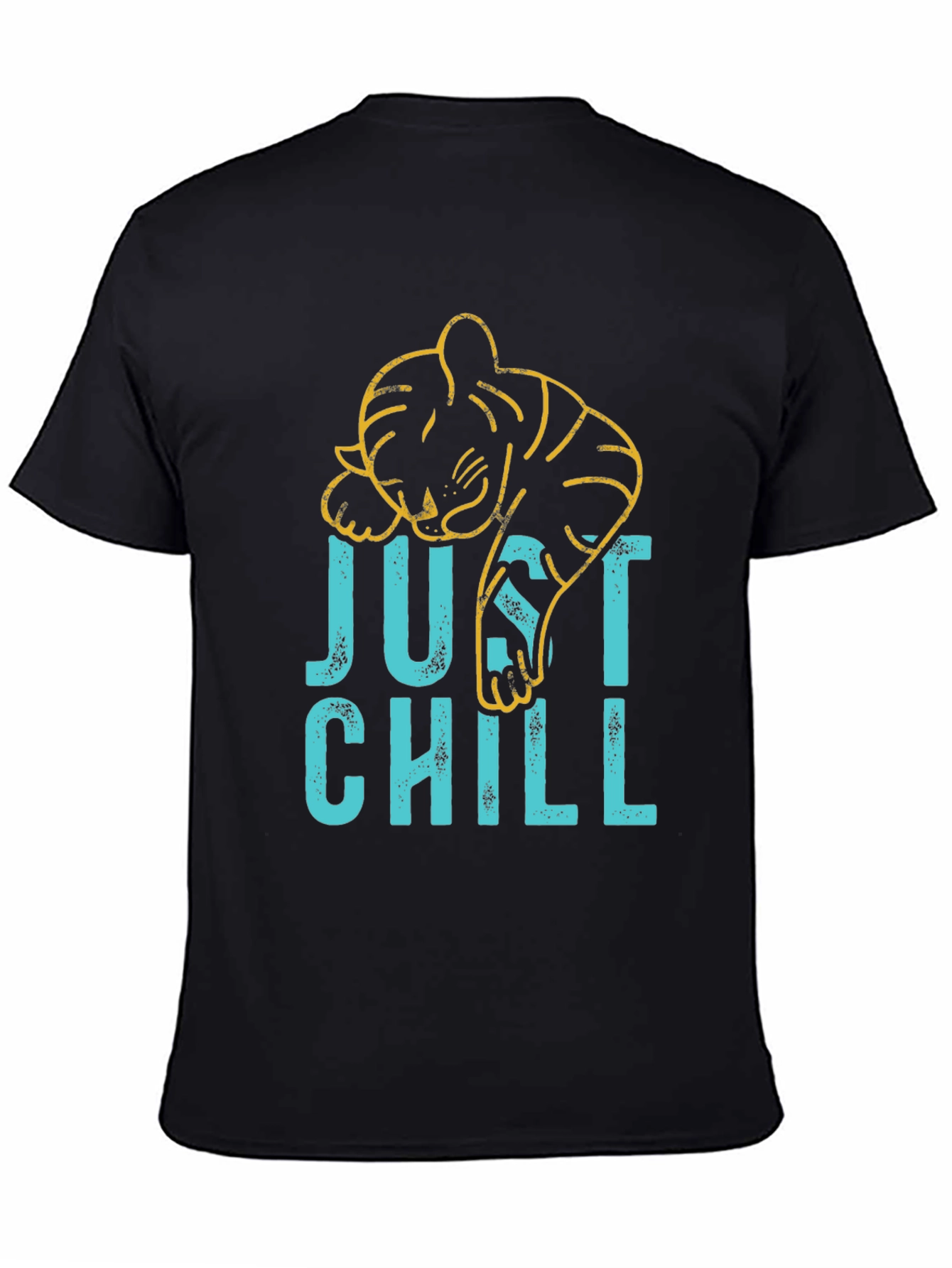 Just Chill Graphic Tee - Lazy Tiger Design